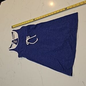 Soybu Girls Dress Size M/8 Blue White trim a-line racer back